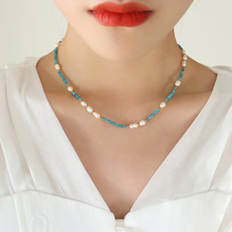 Isla Necklace – Colored Stone & Pearl Beaded Necklace - House Of Jedidiah