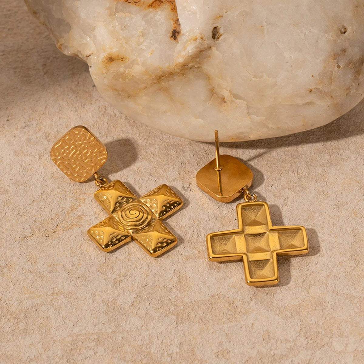 Santorini Cross Earrings - House Of Jedidiah