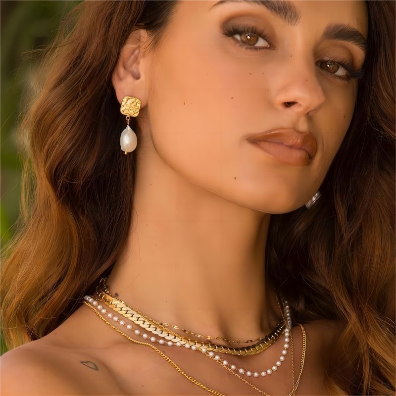 Amalfi Freshwater Pearl Drop Earrings - House Of Jedidiah