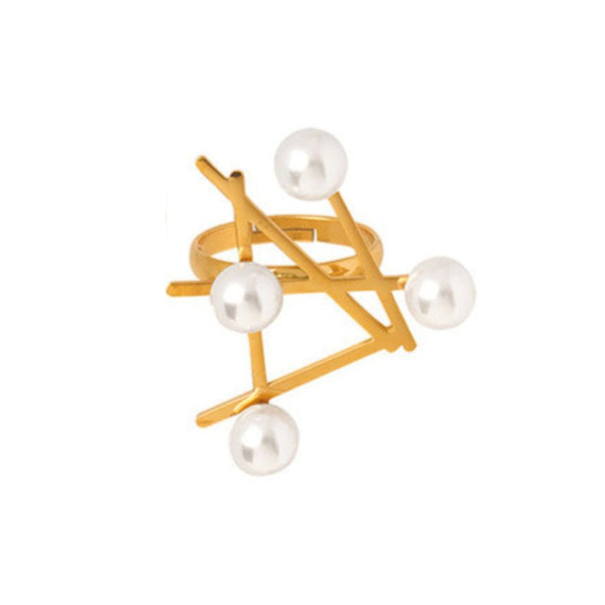 Selene Pearl Ring Adjustable - House Of Jedidiah