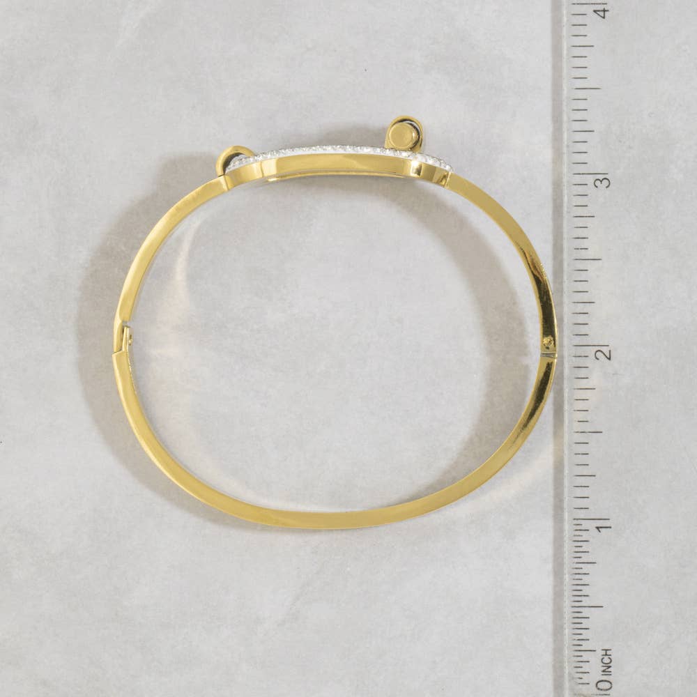Stainless Steel Pave Crystal Link Toggle Bracelet - House Of Jedidiah