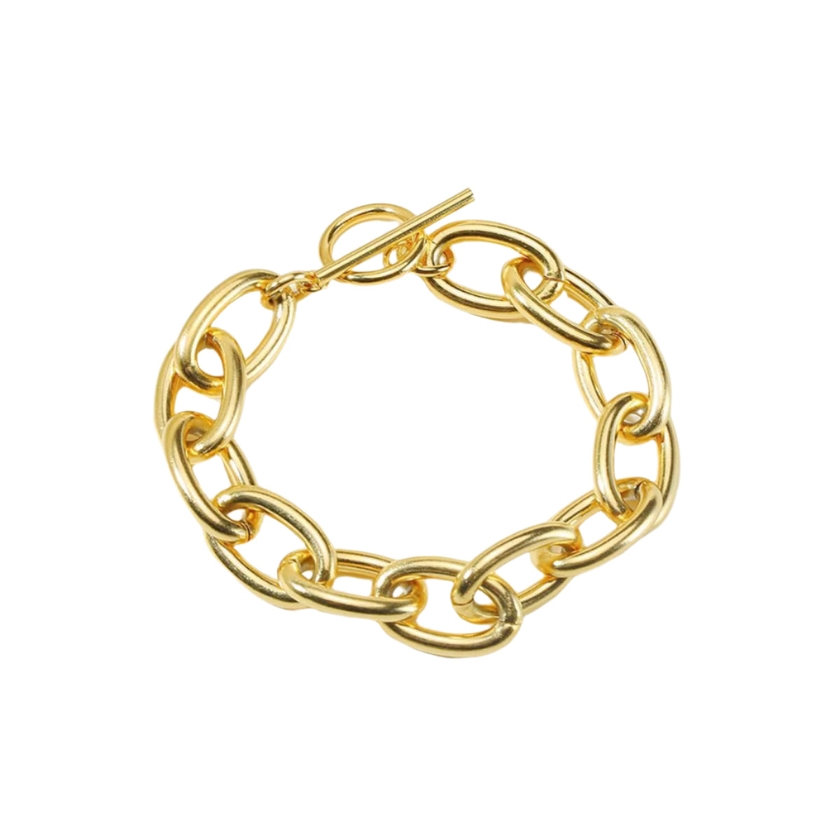 Siena Brass Chain Bracelet – polished gold minimalist jewelry for stacking or solo wear