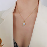Tulipe Necklace – White Mother-of-Pearl Tulip Pendant