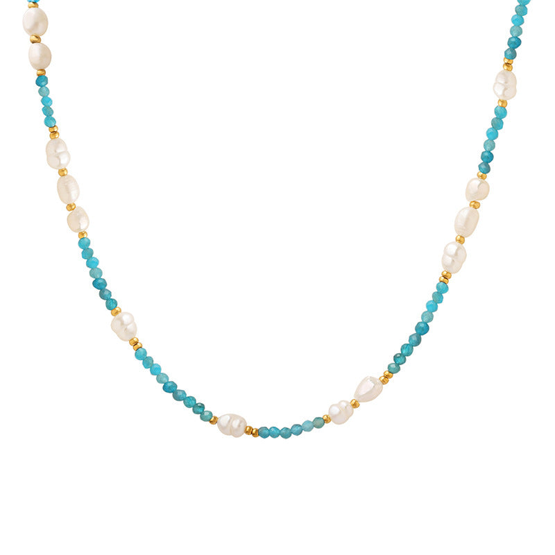 Isla Necklace – Colored Stone & Pearl Beaded Necklace - House Of Jedidiah