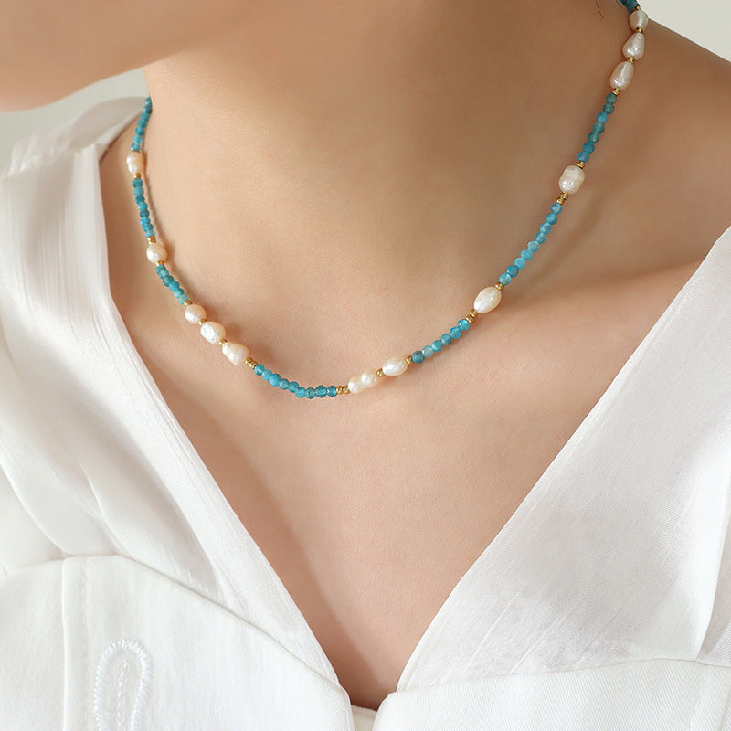 Isla Necklace – Colored Stone & Pearl Beaded Necklace - House Of Jedidiah