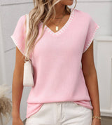 V-neck Short Sleeves Sweater Vest - House Of Jedidiah