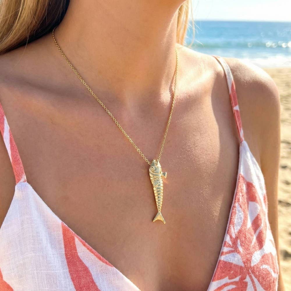 Detailed Fish Pendant Necklace - House Of Jedidiah