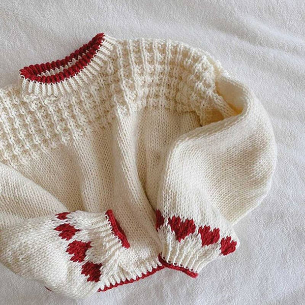 Valentines Hearts Jacquard Slouchy Knit Jumper - House Of Jedidiah