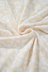 White Cheetah Print Two Piece Loose Fit Cozy Loungewear - House Of Jedidiah