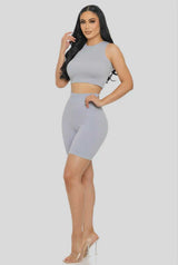2PCS Thermal Tank Top and High waist Legging Yoga Wear Set - House Of Jedidiah