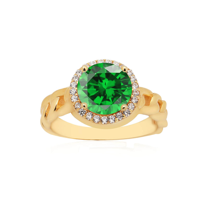 Princess Emerald Ring GOLD/EMERALD GREEN - House Of Jedidiah