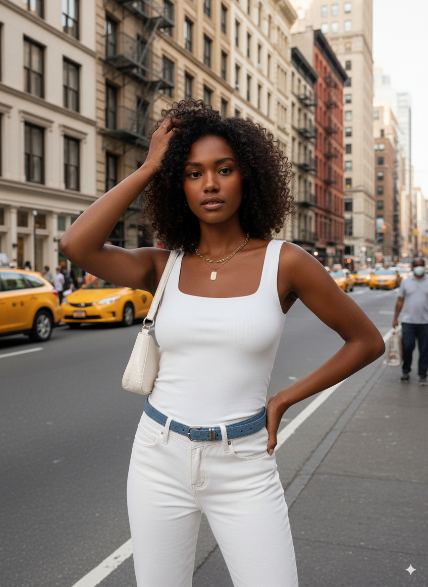 Women's Sleeveless Strappy Tank Square Neck - House Of Jedidiah