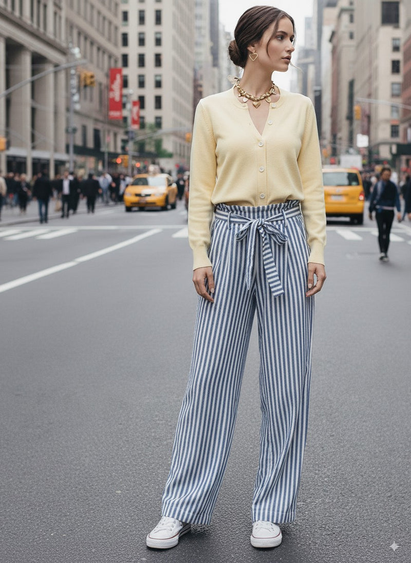 Butter Yellow Long Sleeved Knitted Cardigan Sweater