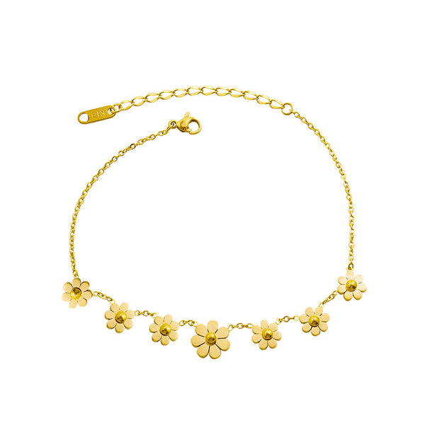 The Daisy Anklet – 18K Gold Plated