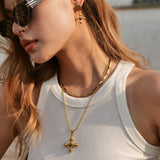 Saved by Grace Cross Earrings