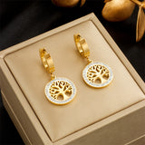 Elysia Tree of Life Diamond-Cut Earrings - House Of Jedidiah