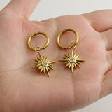 Verona Hexa Star Hoop Earrings - House Of Jedidiah