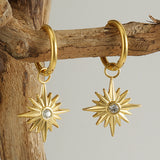 Verona Hexa Star Hoop Earrings - House Of Jedidiah