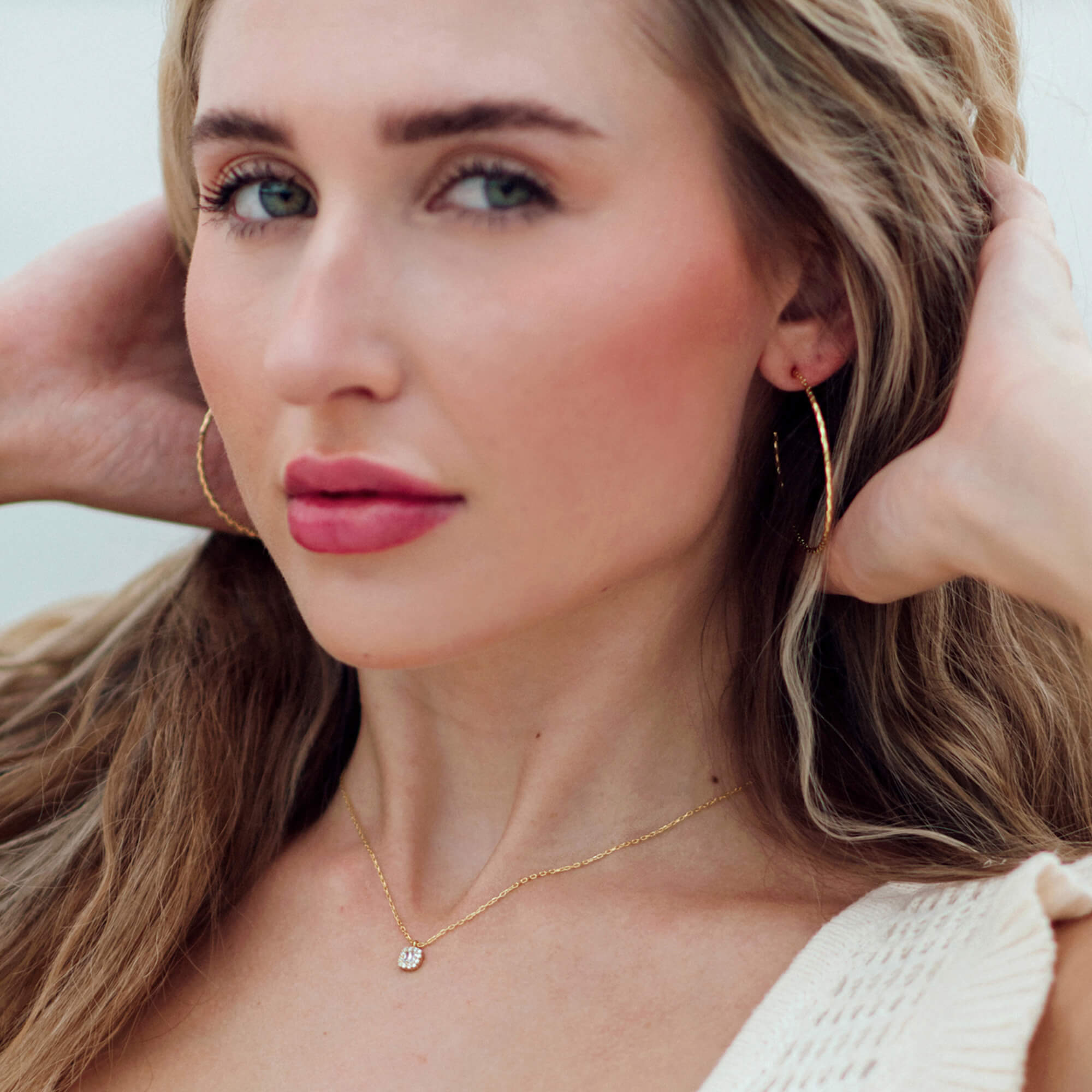 Samba Diamond cut Gold Plated Hoops 1.5 inches - House Of Jedidiah