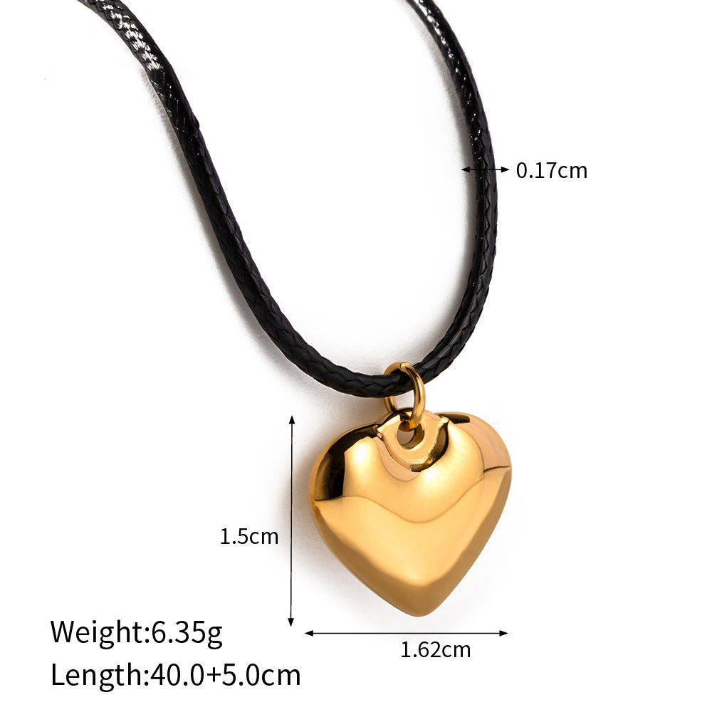 Statement heart pendant necklace, perfect for evening and special occasions