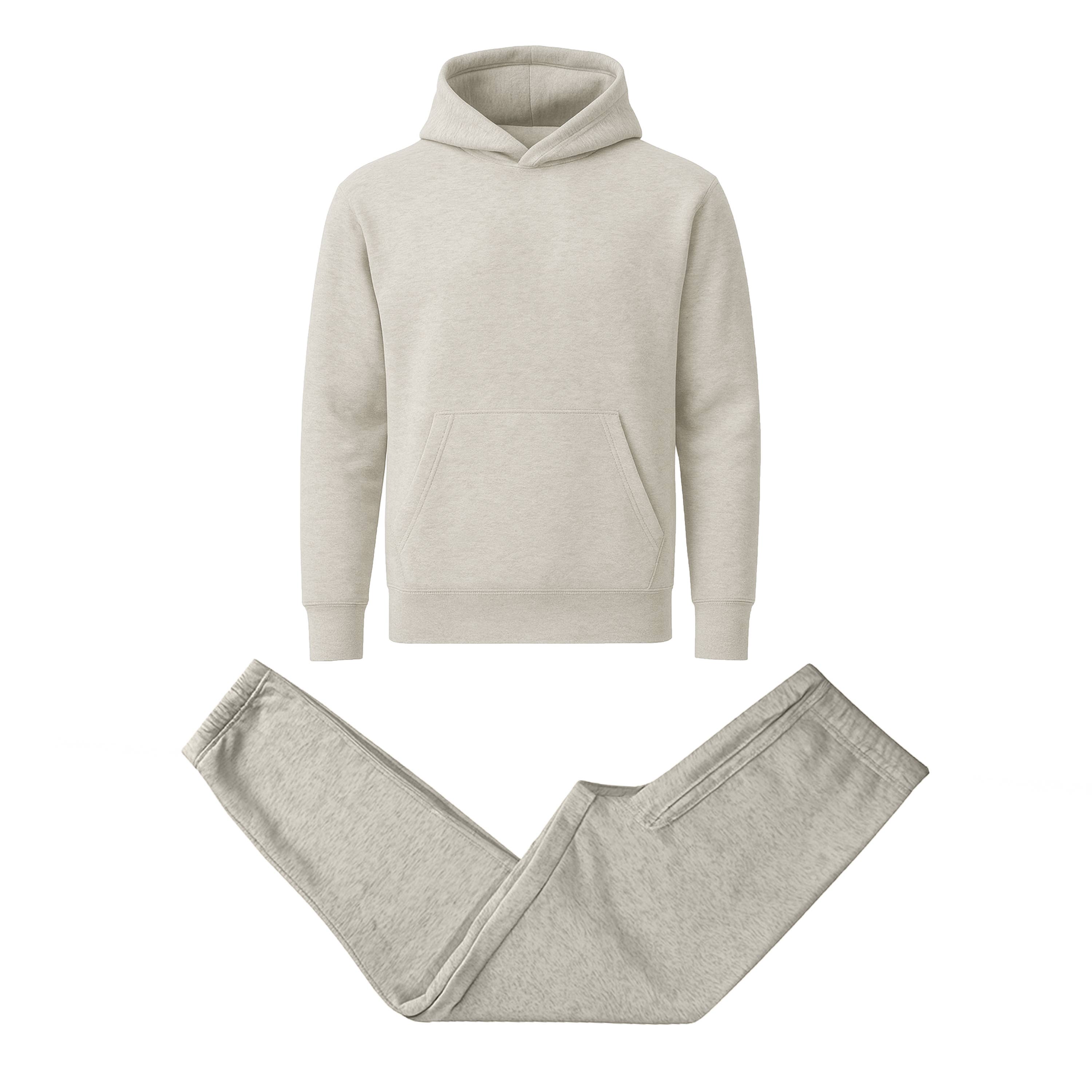 Men's Heavyweight Soft Fleece Pullover Hoodie & Jogger Set