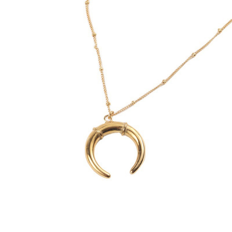 Lunair Crescent Pendant Necklace