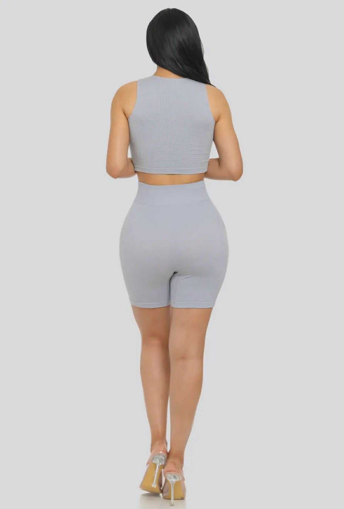 2PCS Thermal Tank Top and High waist Legging Yoga Wear Set - House Of Jedidiah