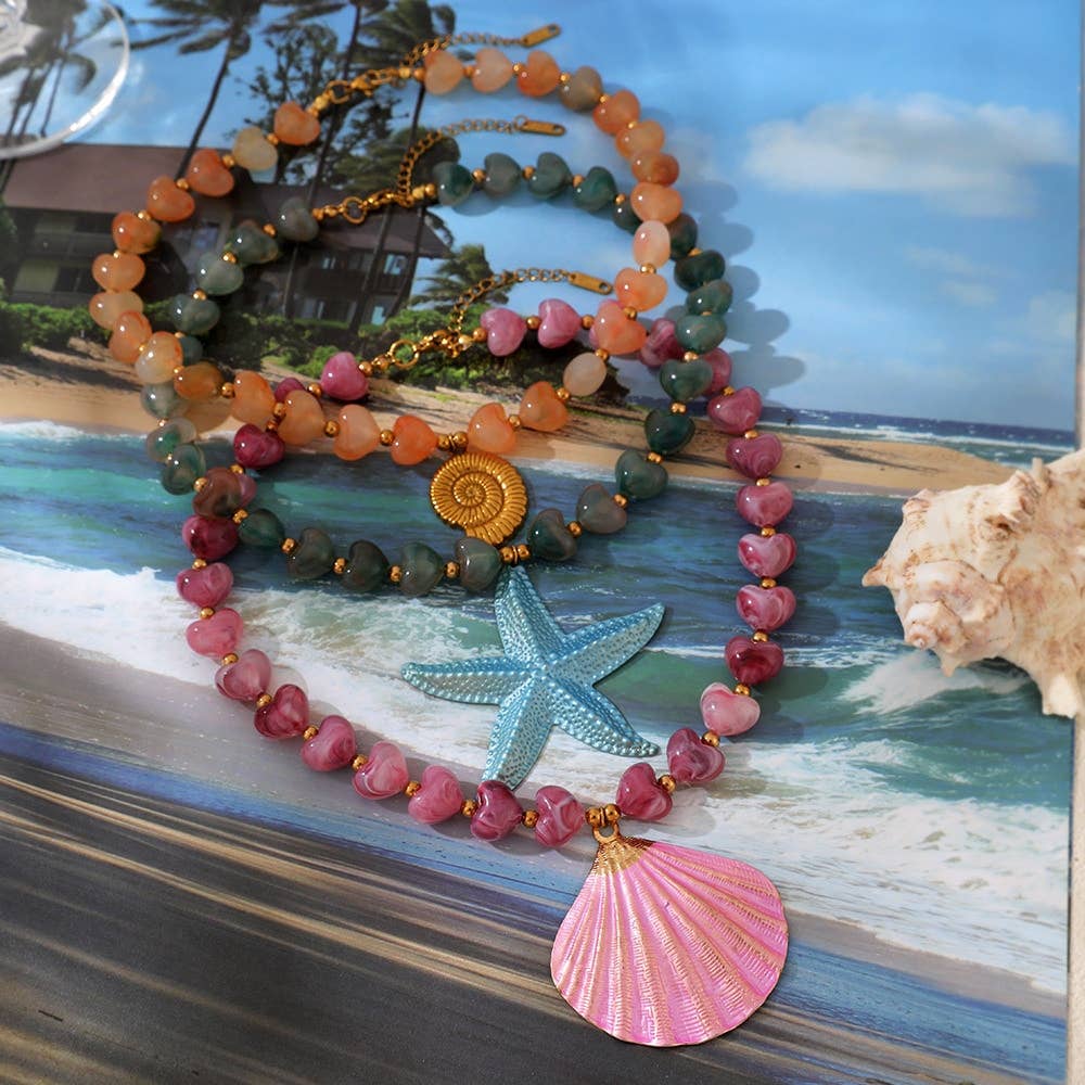 Sea Life Statement Necklace | Coastal Summer Jewelry - House Of Jedidiah