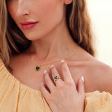 Princess Emerald Ring GOLD/EMERALD GREEN - House Of Jedidiah