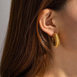 Golden Twirl Earrings