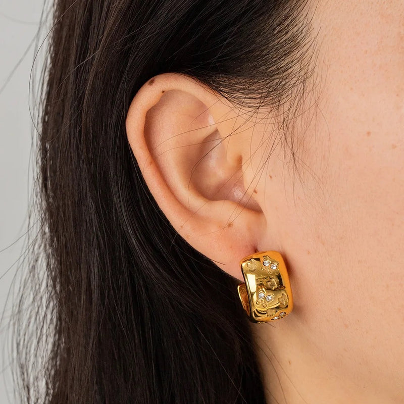 Gold Butterfly Earrings