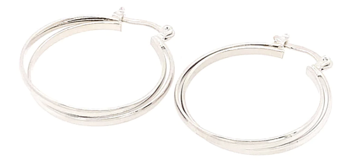 Rio Mini Hoops SILVER 1.34 inches - House Of Jedidiah