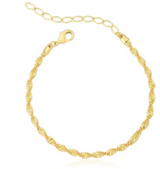 Fino Chain Bracelet Gold 7 inches with 2 inch extender - House Of Jedidiah