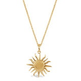 Soleil Necklace – 18k gold-plated stainless steel sun pendant necklace, tarnish-free and hypoallergenic